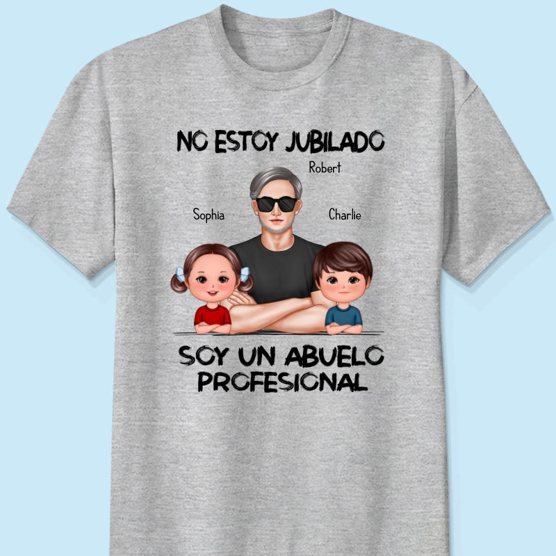 Retired Grandpa Spanish Abuelo Personalized Shirt