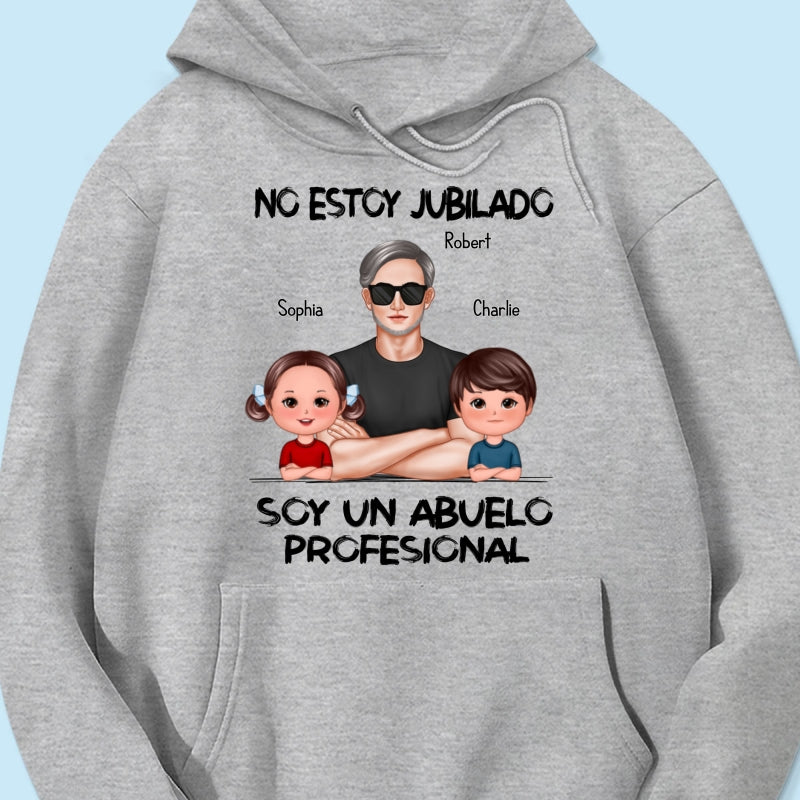 Retired Grandpa Spanish Abuelo Personalized Shirt