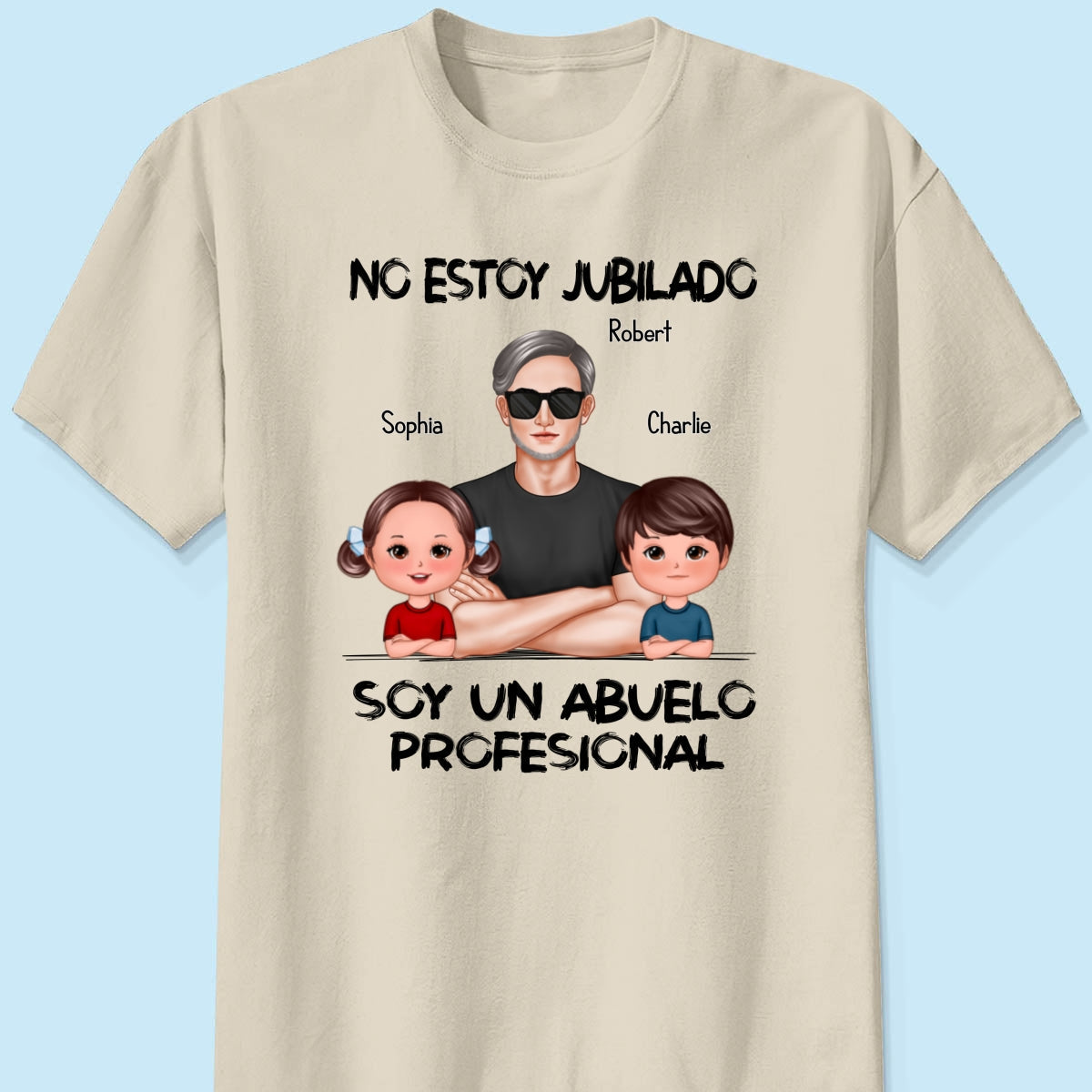 Retired Grandpa Spanish Abuelo Personalized Shirt