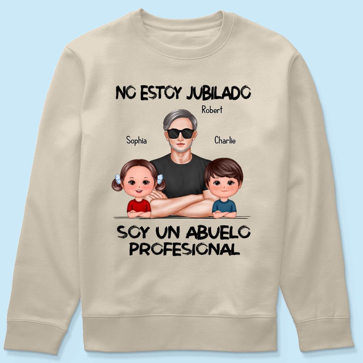 Retired Grandpa Spanish Abuelo Personalized Shirt