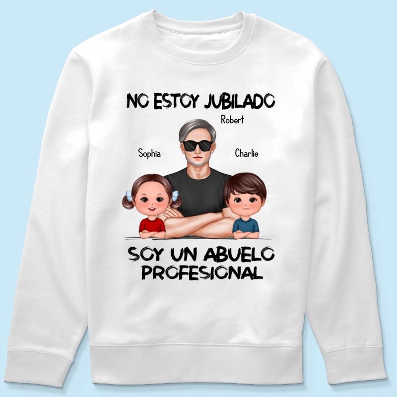 Retired Grandpa Spanish Abuelo Personalized Shirt