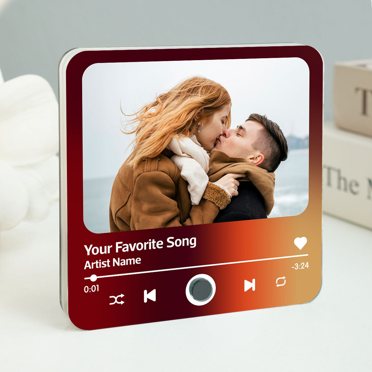 Couple Photo Favorite Song Personalized Music Fridge Magnet, Heartfelt Gift For Couple, For Him, For Her, Boyfriend, Girlfriend, Husband, Wife