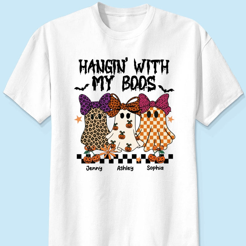 Hanging with my Boos Personalized Matching Besties Sweatshirt, Fall Gift for Besties