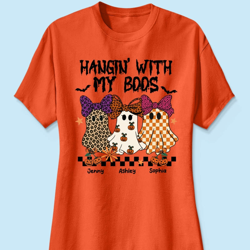 Hanging with my Boos Personalized Matching Besties Sweatshirt, Fall Gift for Besties