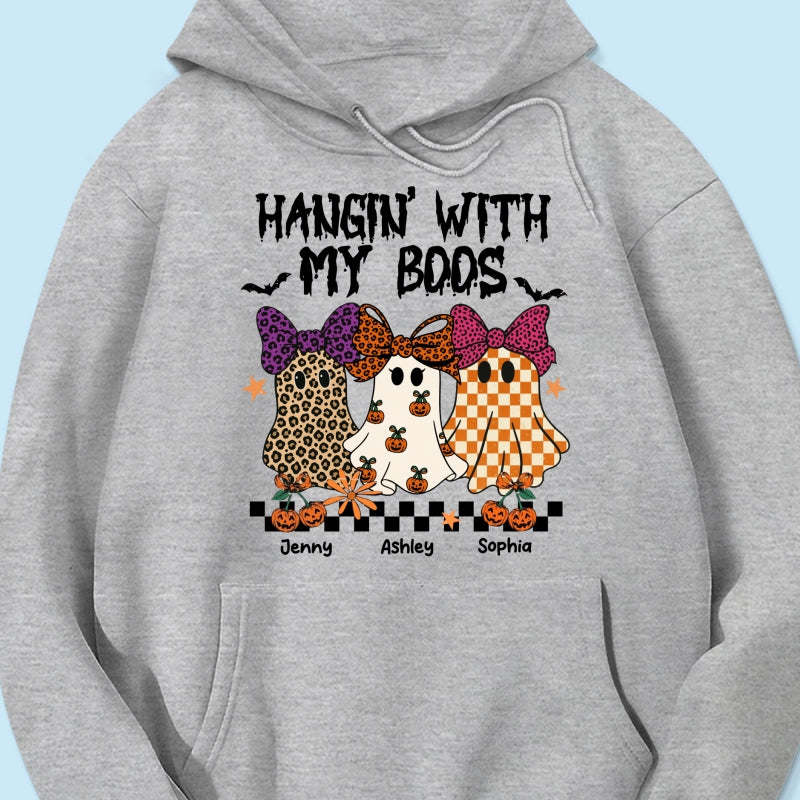 Hanging with my Boos Personalized Matching Besties Sweatshirt, Fall Gift for Besties