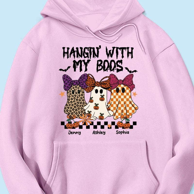 Hanging with my Boos Personalized Matching Besties Sweatshirt, Fall Gift for Besties