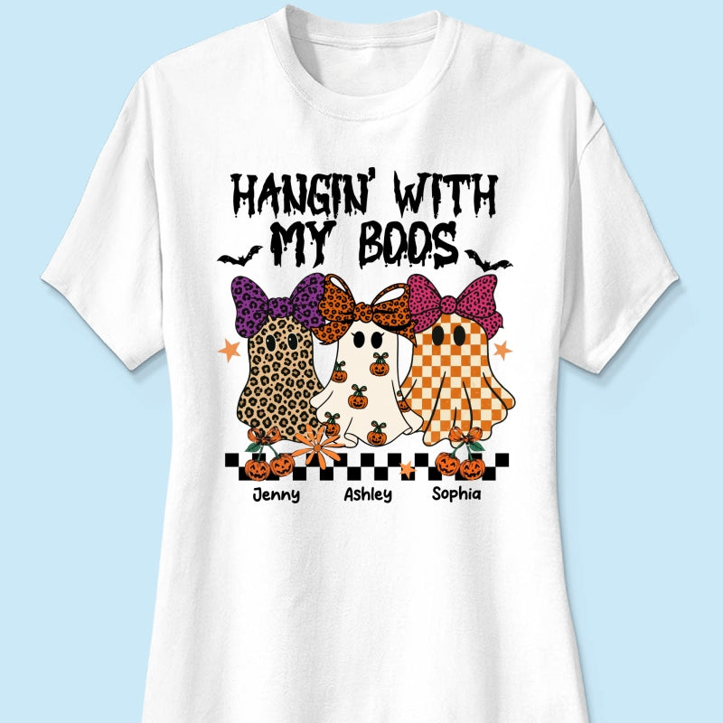 Hanging with my Boos Personalized Matching Besties Sweatshirt, Fall Gift for Besties