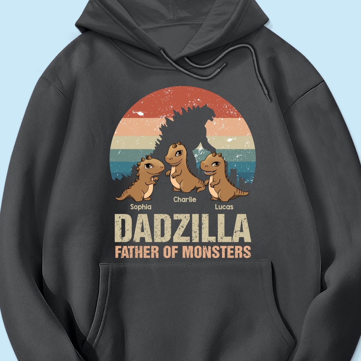 Dadzilla Retro Dinosaurs Personalized Shirt