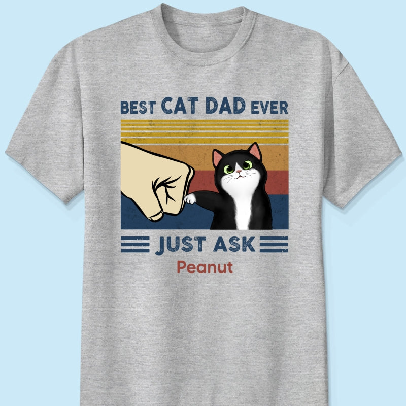Best Cat Dad Ever - Personalised Father's Day Gift | Premium Quality T-Shirt