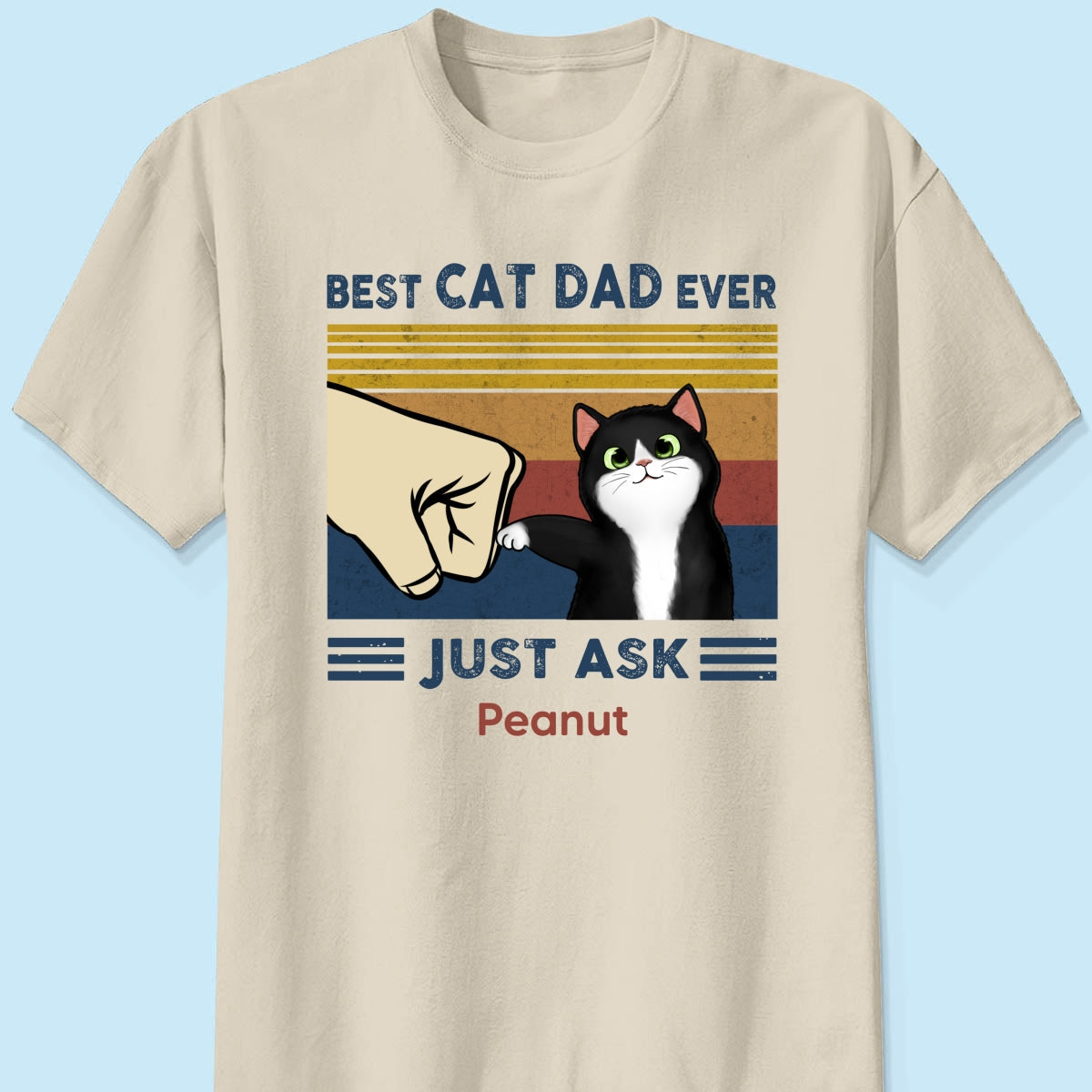 Best Cat Dad Ever - Personalised Father's Day Gift | Premium Quality T-Shirt