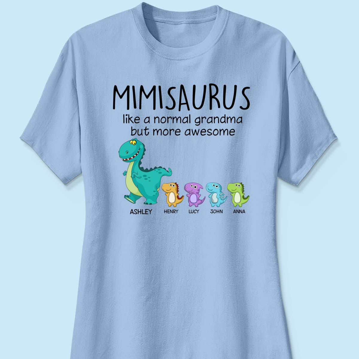 Grandmasaurus And Kids Personalized Shirt
