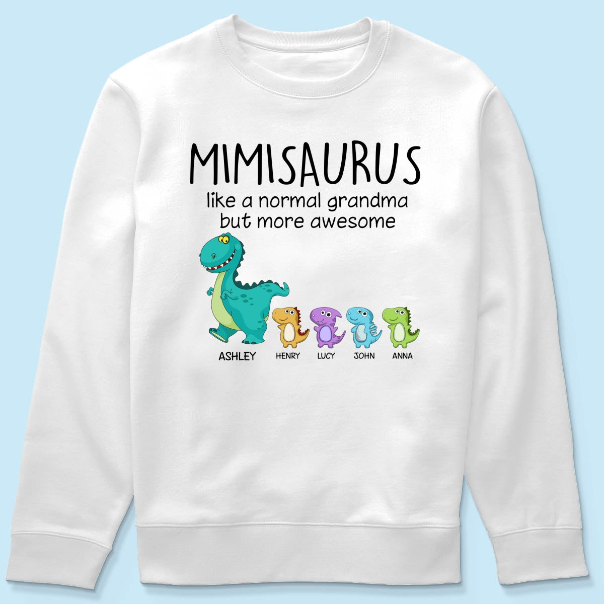Grandmasaurus And Kids Personalized Shirt