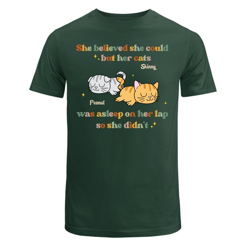 She Believed She Could But Her Cat Was Asleep On Her Lap So She Didnt Personalized Shirt