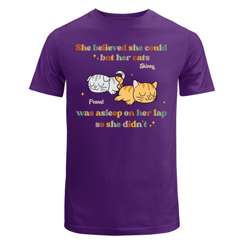 She Believed She Could But Her Cat Was Asleep On Her Lap So She Didnt Personalized Shirt
