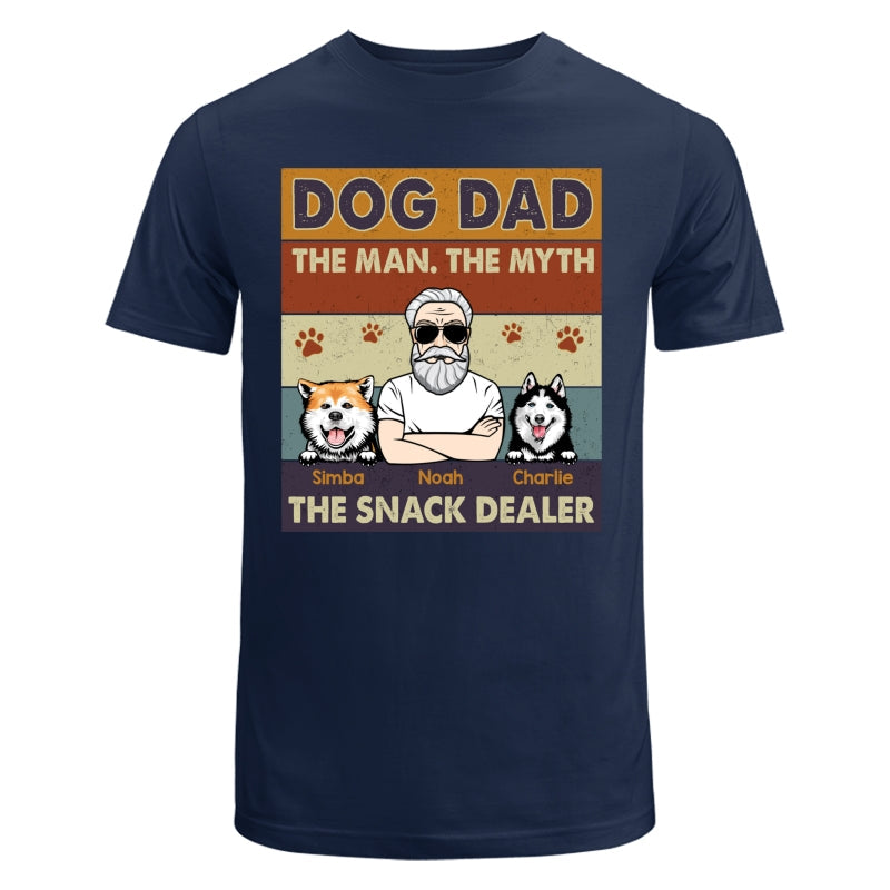 Dog Dad The Man The Myth The Snack Dealer Retro Personalized Shirt