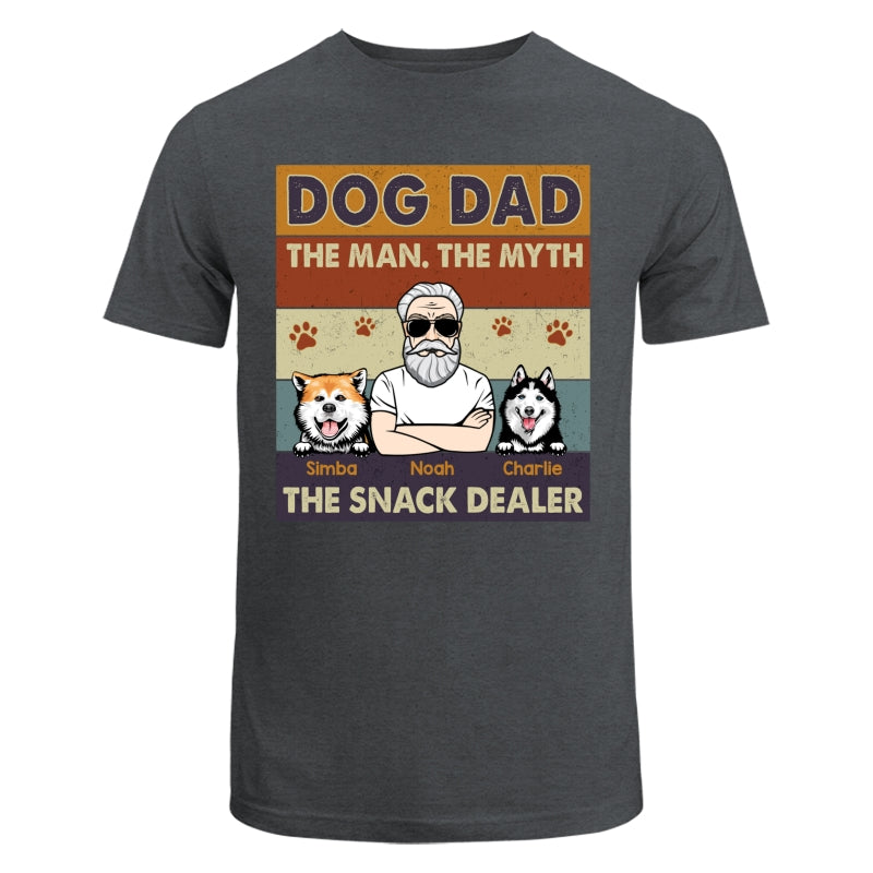 Dog Dad The Man The Myth The Snack Dealer Retro Personalized Shirt
