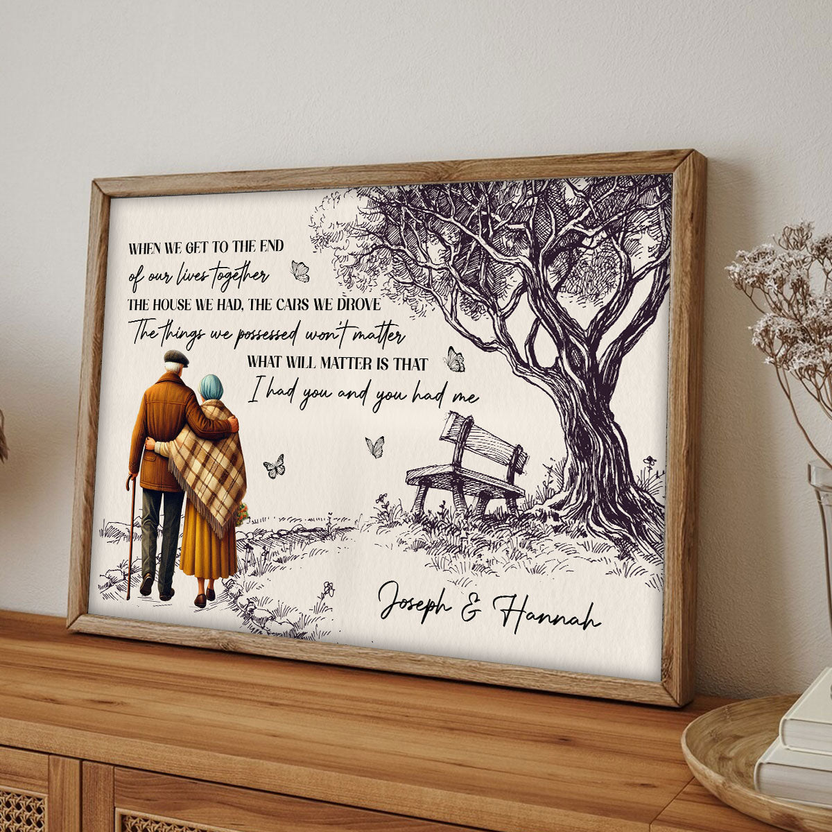 When We Get To The End Of Our Lives Together Old Couples - Personalized Poster, gift, Anniversary Gift for couples