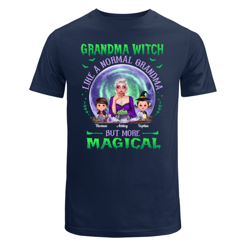 Halloween Grandma Mom Kids Green Purple Moon Personalized Shirt