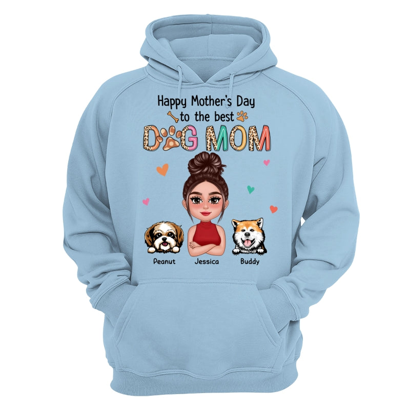 Happy Mother‘s Day To The Best Dog Mom Colorful Leopard Pattern Personalized Shirt