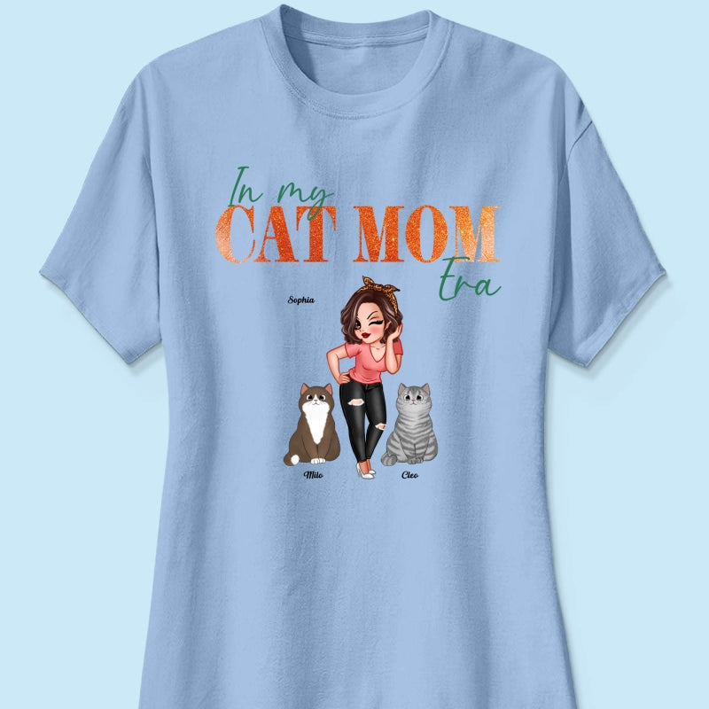 In My Cat Mom Era Pretty Woman & Fluffy Cats - Personalized Shirt