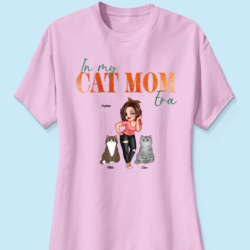 In My Cat Mom Era Pretty Woman & Fluffy Cats - Personalized Shirt