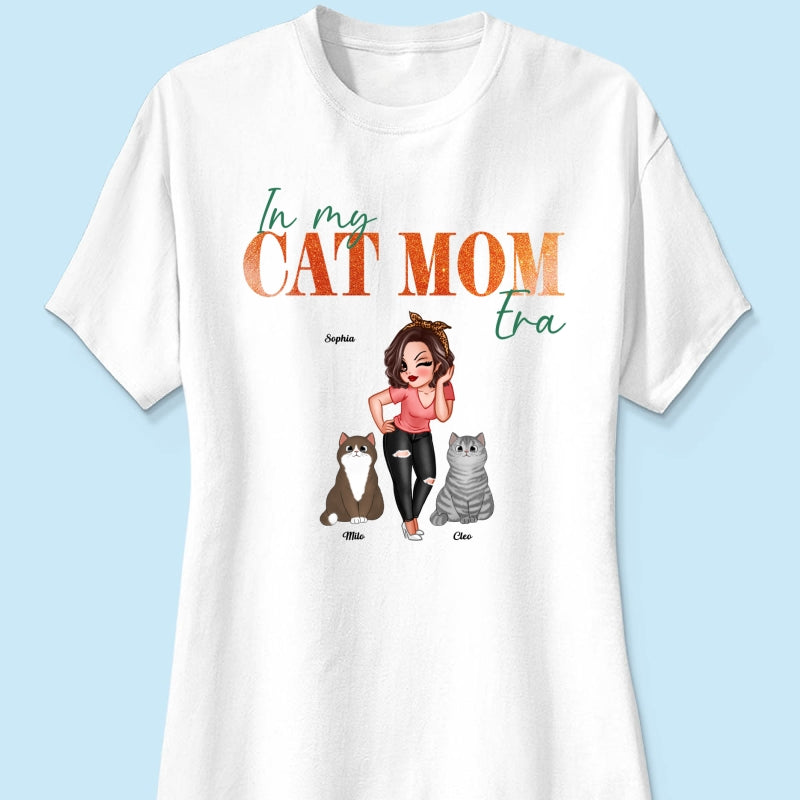In My Cat Mom Era Pretty Woman & Fluffy Cats - Personalized Shirt