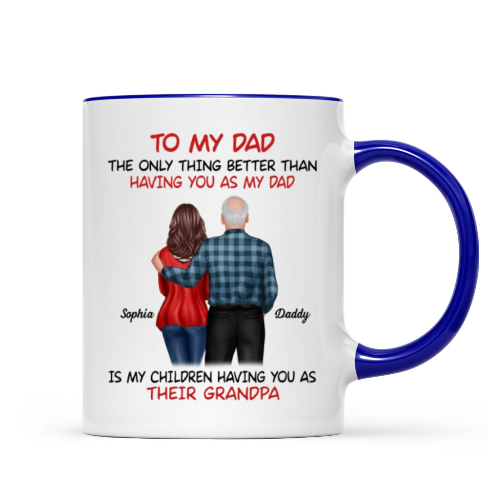 To My Dad From Daughter Happy Father‘s Day Personalized Mug