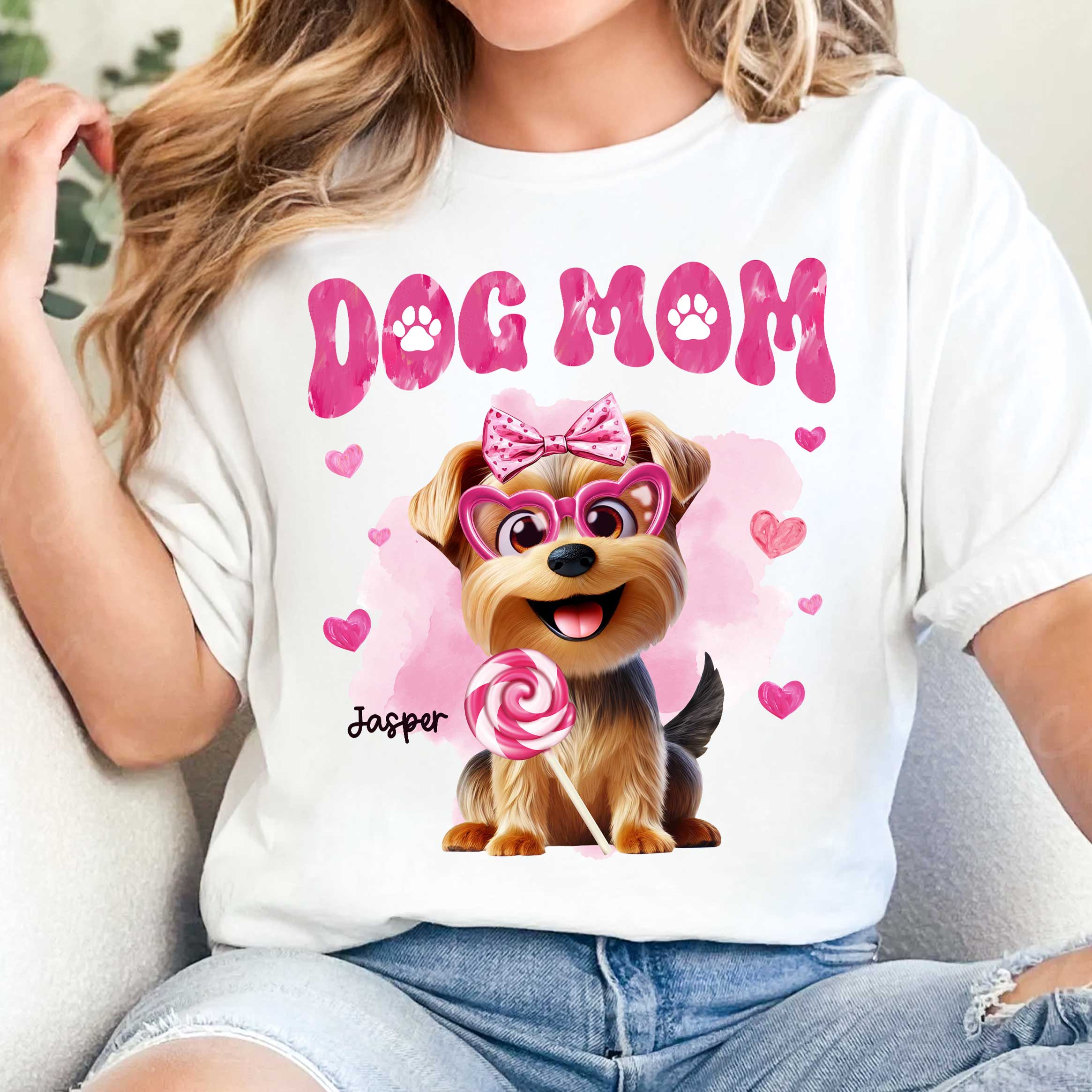 Funny Cartoon Dogs Dog Mom Personalized Shirt, Gift For Dog Lovers, Dog Moms