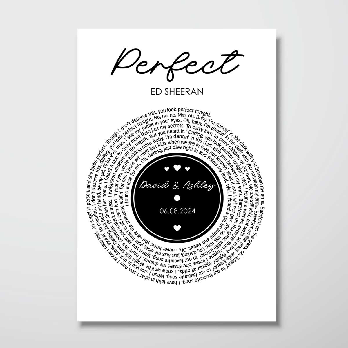 Couple Favorite Song Vinyl Record Personalized Poster, Heartfelt 2025 Gift For Couple, For Him, For Her