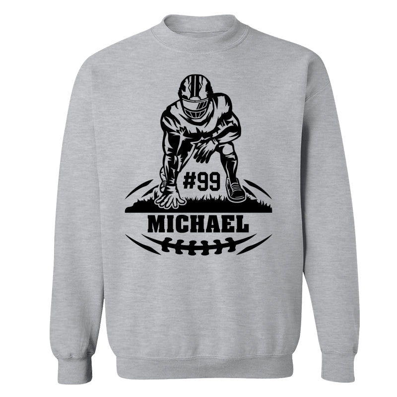 Football Player Standing On The Ground Football Season Matching Personalized Shirt