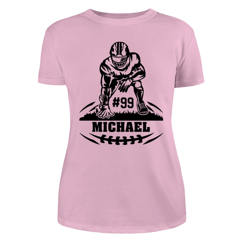 Football Player Standing On The Ground Football Season Matching Personalized Shirt