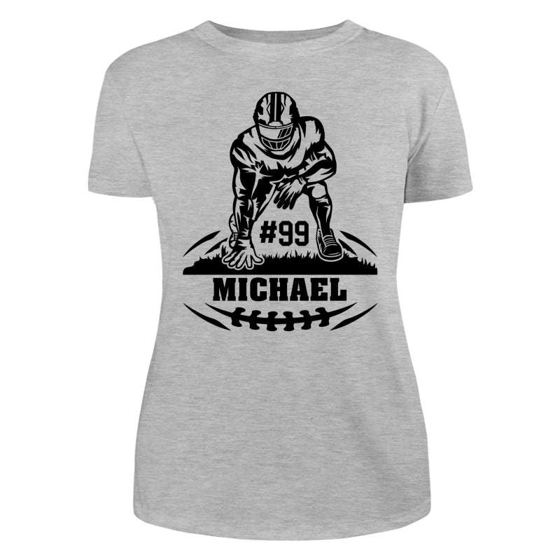 Football Player Standing On The Ground Football Season Matching Personalized Shirt
