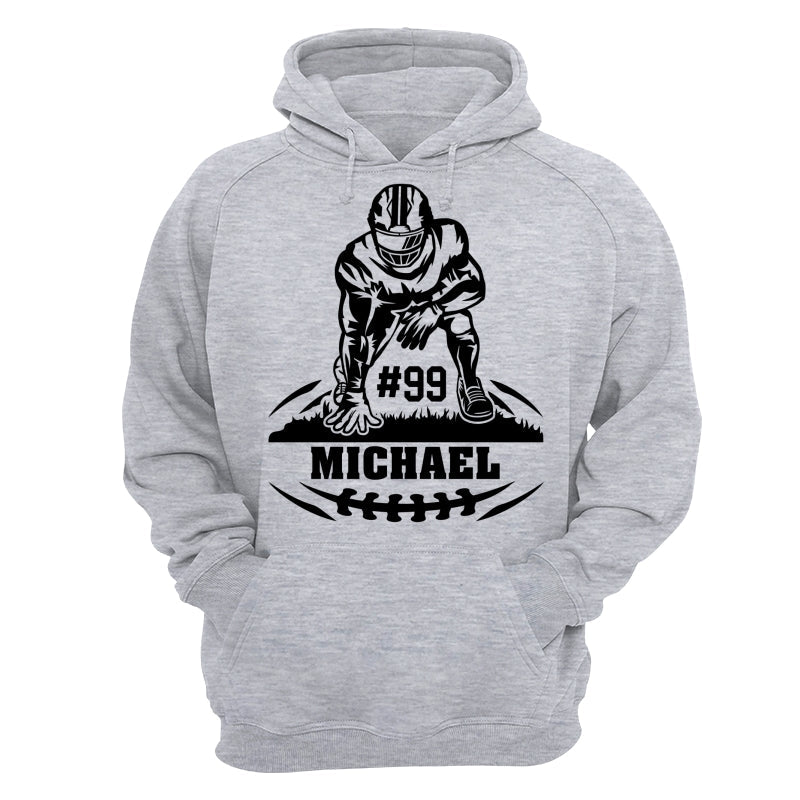 Football Player Standing On The Ground Football Season Matching Personalized Shirt