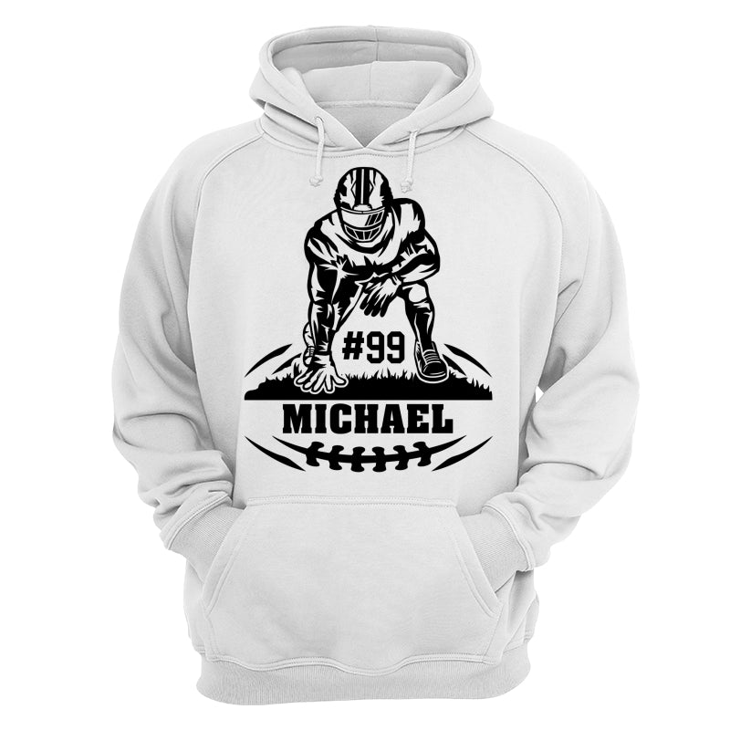 Football Player Standing On The Ground Football Season Matching Personalized Shirt