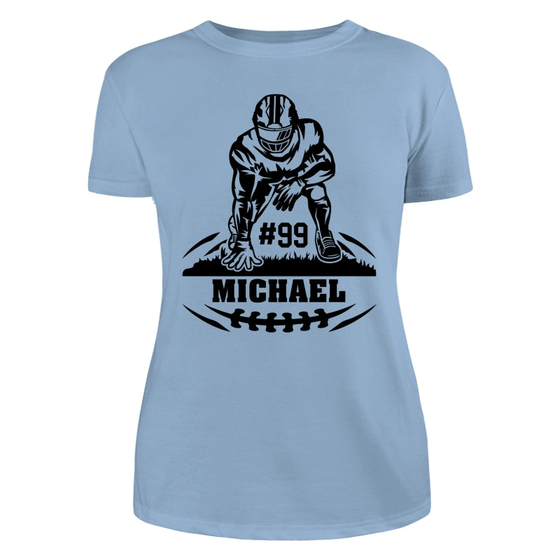 Football Player Standing On The Ground Football Season Matching Personalized Shirt