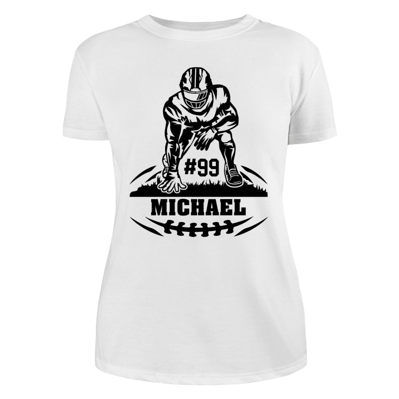Football Player Standing On The Ground Football Season Matching Personalized Shirt