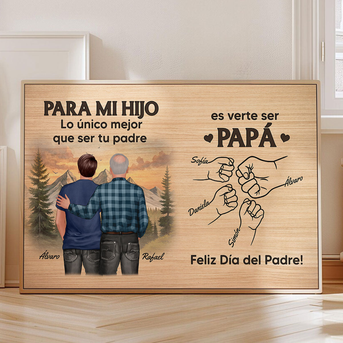 Da del Padre De Mam A Hijo Vindote Ser Pap - Personalized Poster - Father's Day Gift For Son