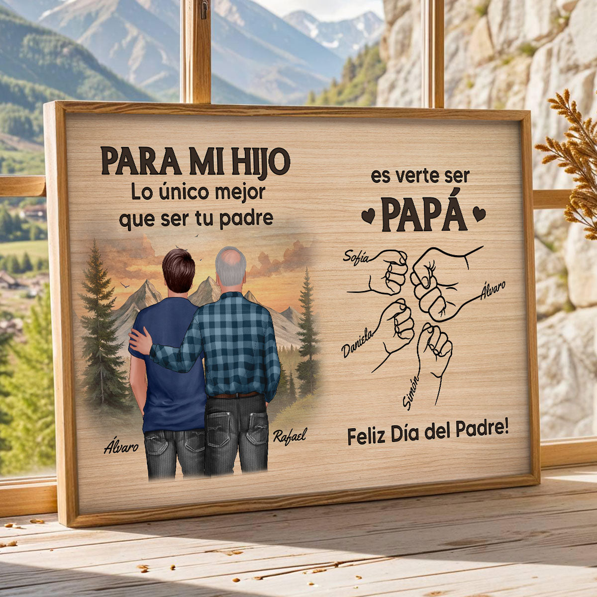 Da del Padre De Mam A Hijo Vindote Ser Pap - Personalized Poster - Father's Day Gift For Son