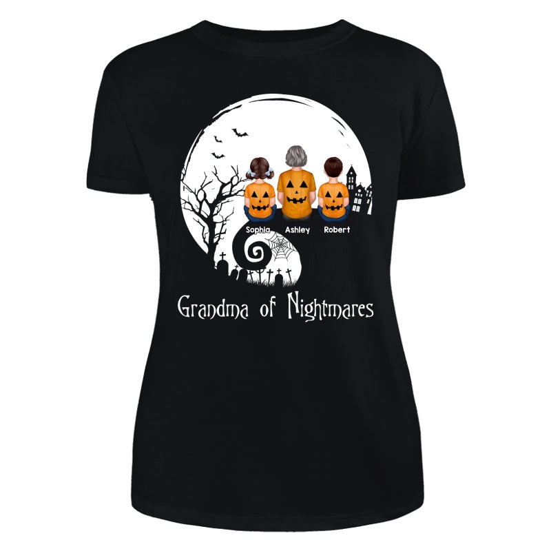 Halloween Back View Family Sitting On Cliff Personalized Shirt