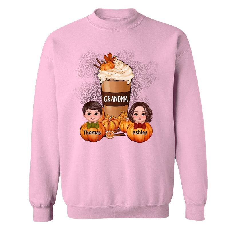 Doll Kids Grandma Mom Pumpkin Spice Latte Personalized Shirt