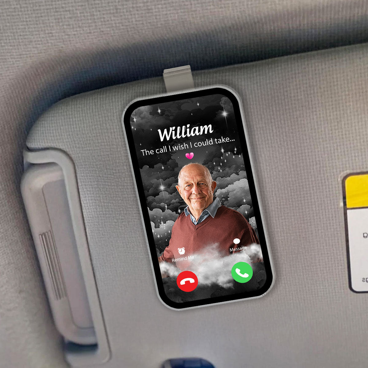 The Call I Wish I Could Take Memorial Gift Remembrance Keepsake Custom Photo Personalized Acrylic Car Visor