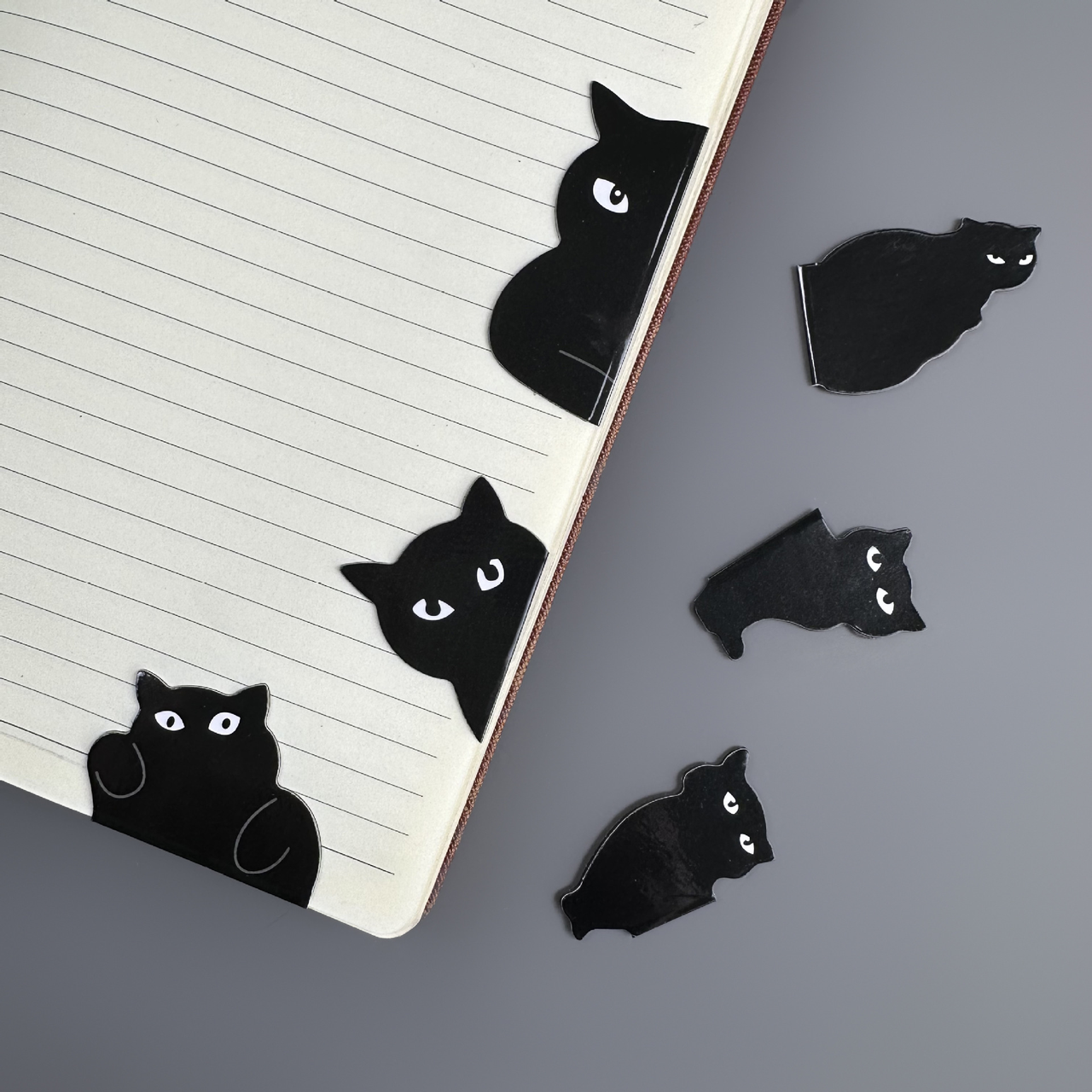 6pcs Black Cat Bookmarks