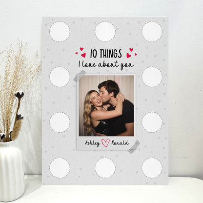 14 Things I Love About You - Personalized Photo Scratch-Off Poster
