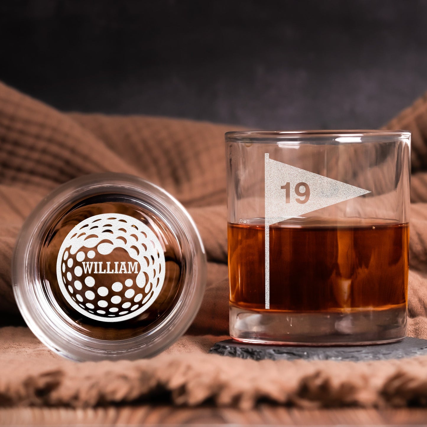 19Th Hole - For Golfers, Golf Lovers, Husband, Dad, Grandpa - Personalized Whiskey Glass