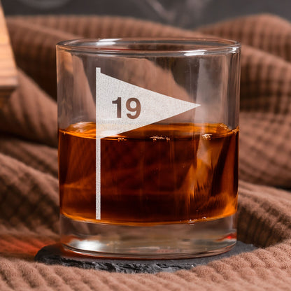 19Th Hole - For Golfers, Golf Lovers, Husband, Dad, Grandpa - Personalized Whiskey Glass