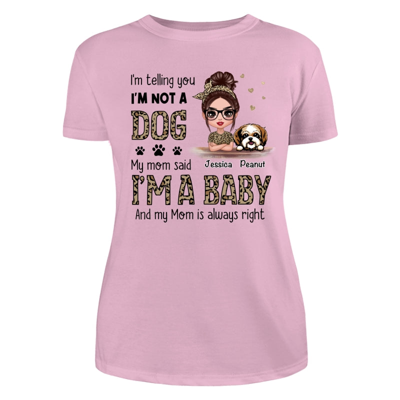 Leopard Shirt Dog Babies Dog Mom Personalized Shirt