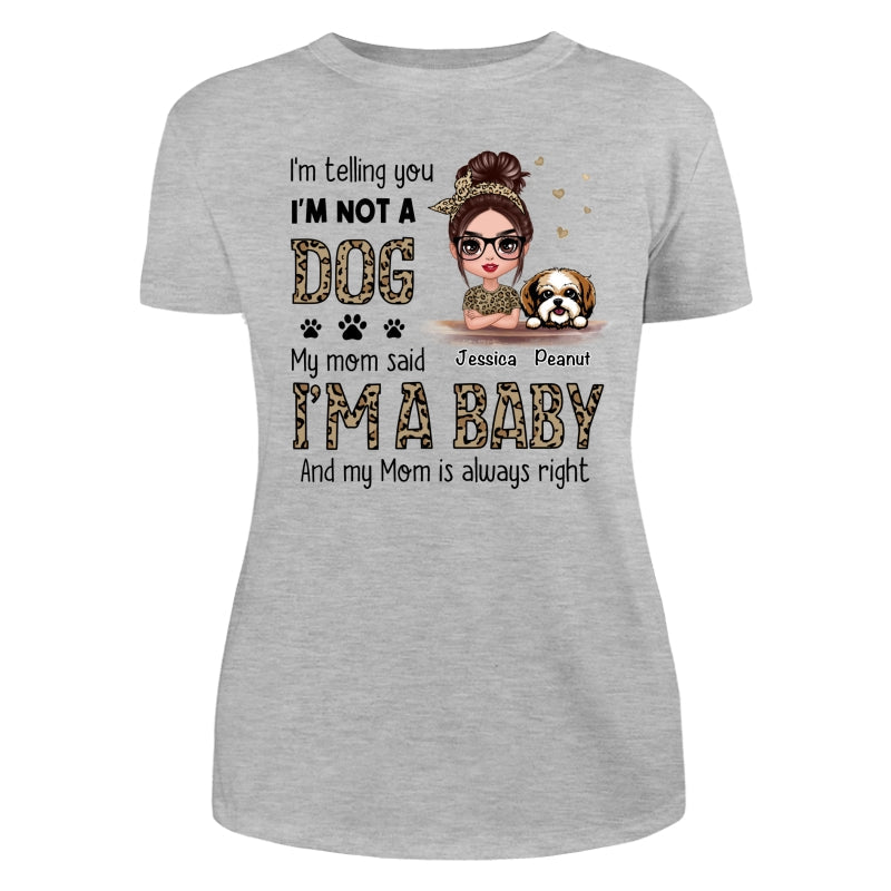 Leopard Shirt Dog Babies Dog Mom Personalized Shirt