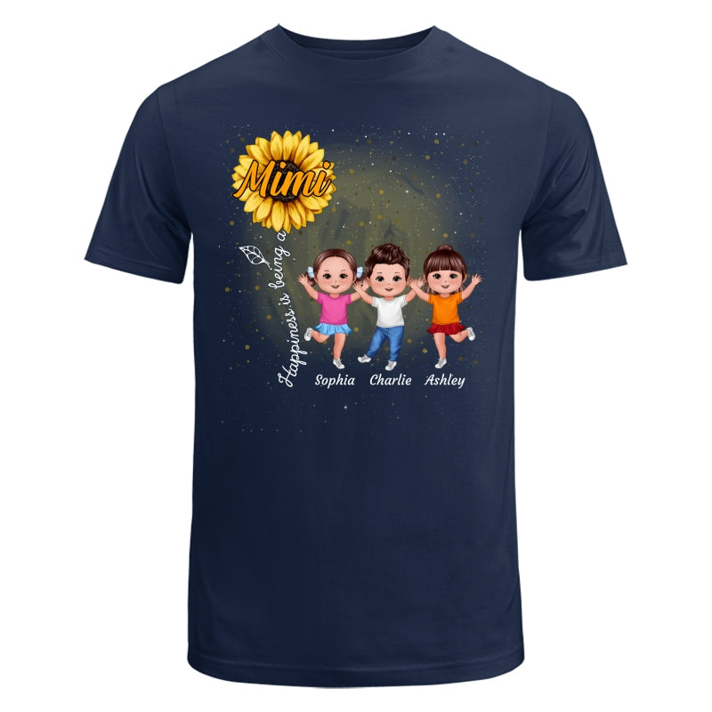 Happiness Is Being A Grandma Sunflower Happy Doll Kids Personalized Shirt