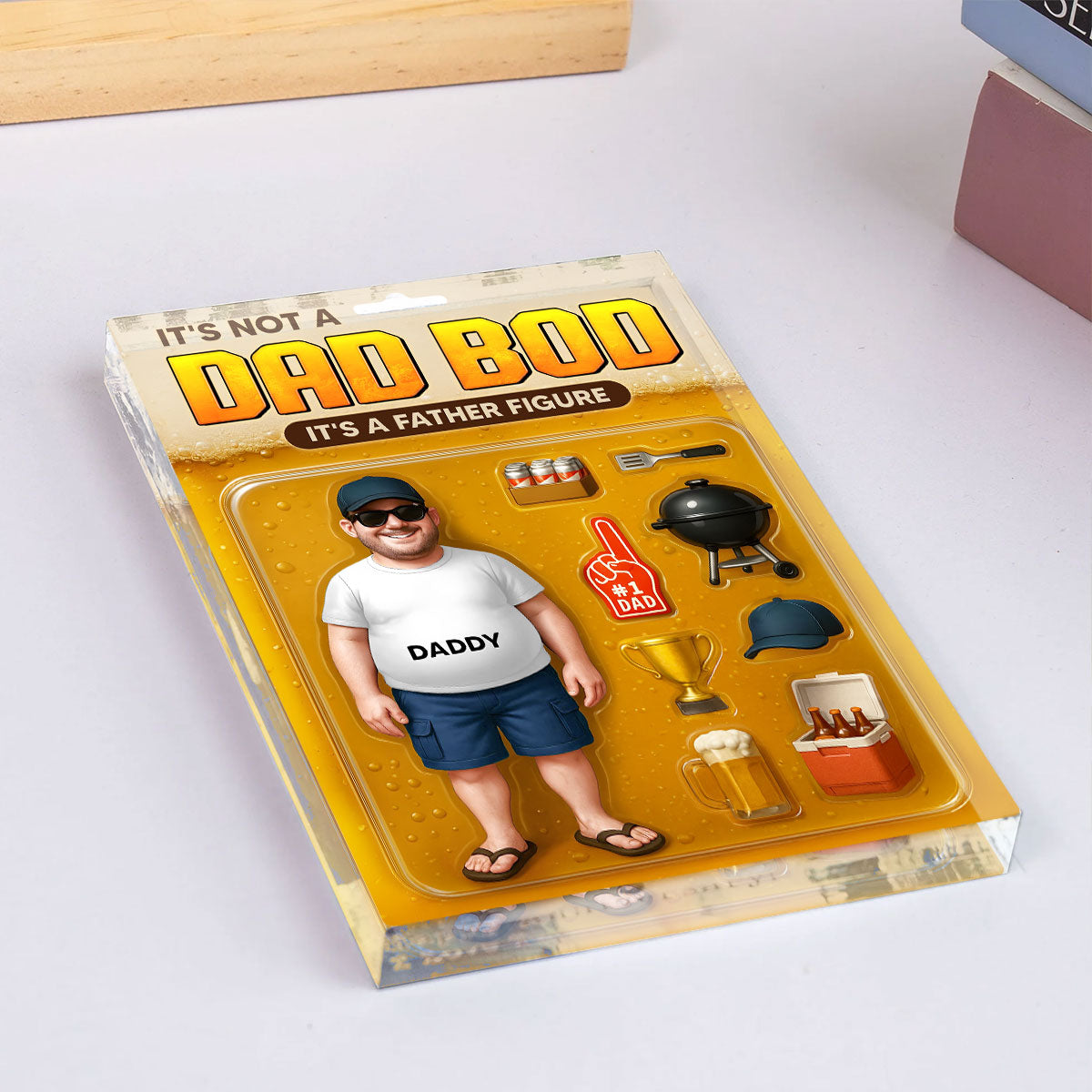 It's Not A Dad Bod, Father Figure Personalized Acrylic Block Plaque, Funny  gift