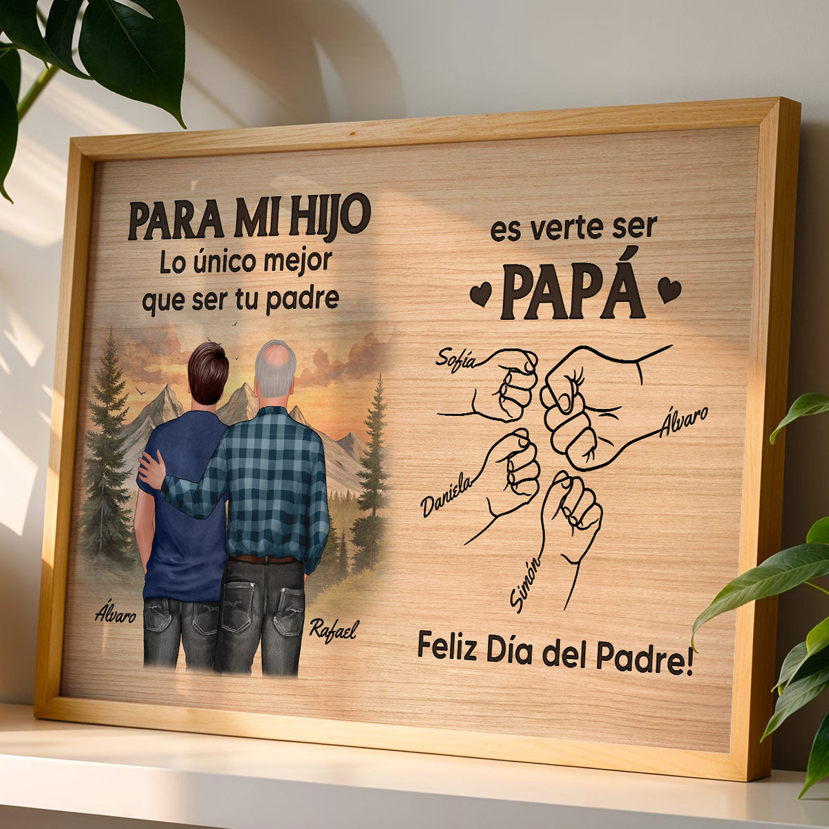 Da del Padre De Mam A Hijo Vindote Ser Pap - Personalized Poster - Father's Day Gift For Son